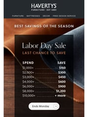 Email Inspiration from Havertys