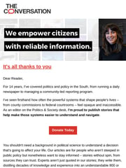 Email Inspiration from Heather Buckner, The Conversation