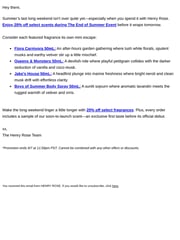 Email Inspiration from HENRY ROSE