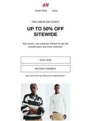 Email Inspiration from H&M