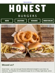 Email Inspiration from Honest Burgers