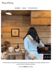Email Inspiration from House of Sunny