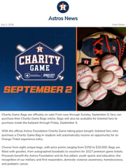Email Inspiration from Houston Astros