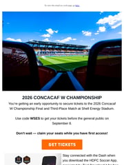 Email Inspiration from Houston Dash