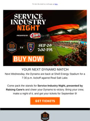 Email Inspiration from Houston Dynamo FC