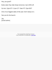 Email Inspiration from Jay @ Conzuri