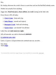 Email Inspiration from Joggy