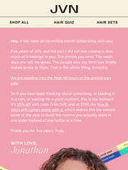 Email Inspiration from JVN Hair