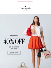 Email Inspiration from kate spade