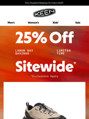 Email Inspiration from KEEN Footwear