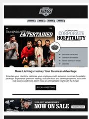 Email Inspiration from LA Kings