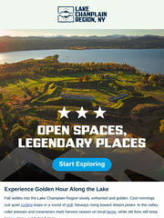 Email Inspiration from Lake Champlain Region ADK