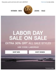 Email Inspiration from Lee Jeans