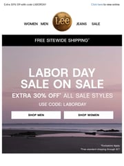 Email Inspiration from Lee Jeans