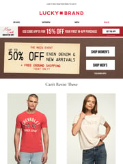 Email Inspiration from Lucky Brand