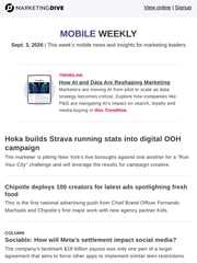 Email Inspiration from Marketing Dive: Mobile