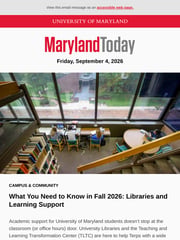 Email Inspiration from Maryland Today