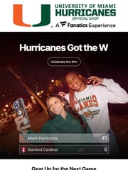 Email Inspiration from Miami Hurricanes Team Shop