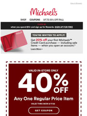 Email Inspiration from Michaels