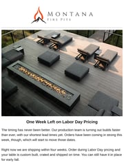 Email Inspiration from Montana Fire Pits