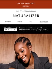 Email Inspiration from Naturalizer