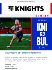 Email Inspiration from Newcastle Knights