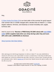 Email Inspiration from Odacité