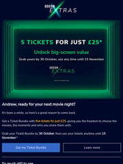 Email Inspiration from ODEON Cinemas