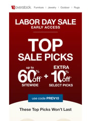 Email Inspiration from Overstock