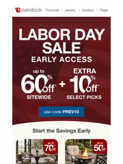 Email Inspiration from Overstock