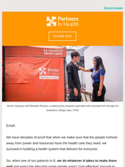 Email Inspiration from Partners In Health
