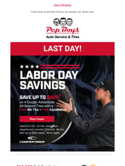 Email Inspiration from Pep Boys