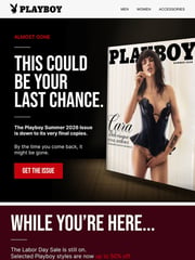Email Inspiration from Playboy
