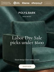 Email Inspiration from Poly & Bark