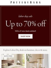 Email Inspiration from Pottery Barn