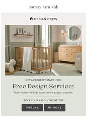 Email Inspiration from Pottery Barn Kids Design Services