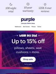 Email Inspiration from Purple