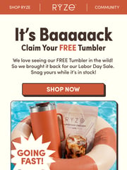 Email Inspiration from RYZE Superfoods
