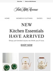 Email Inspiration from Saks Fifth Avenue