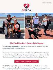 Email Inspiration from San Francisco SPCA