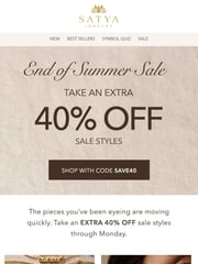 Email Inspiration from Satya Jewelry