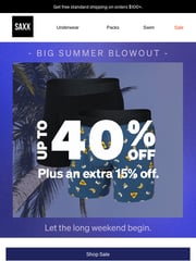 Email Inspiration from SAXX Underwear