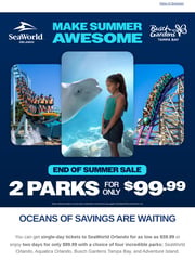 Email Inspiration from SeaWorld Orlando