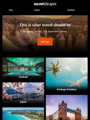Email Inspiration from Secret Escapes Team