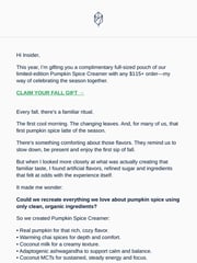 Email Inspiration from Simon, Pique CEO