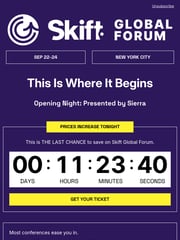 Email Inspiration from Skift Events