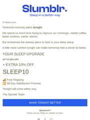 Email Inspiration from Slumblr