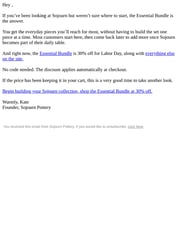 Email Inspiration from Sojourn Pottery