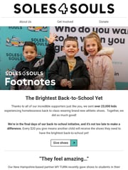 Email Inspiration from Soles4Souls