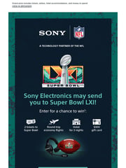 Email Inspiration from Sony Electronics